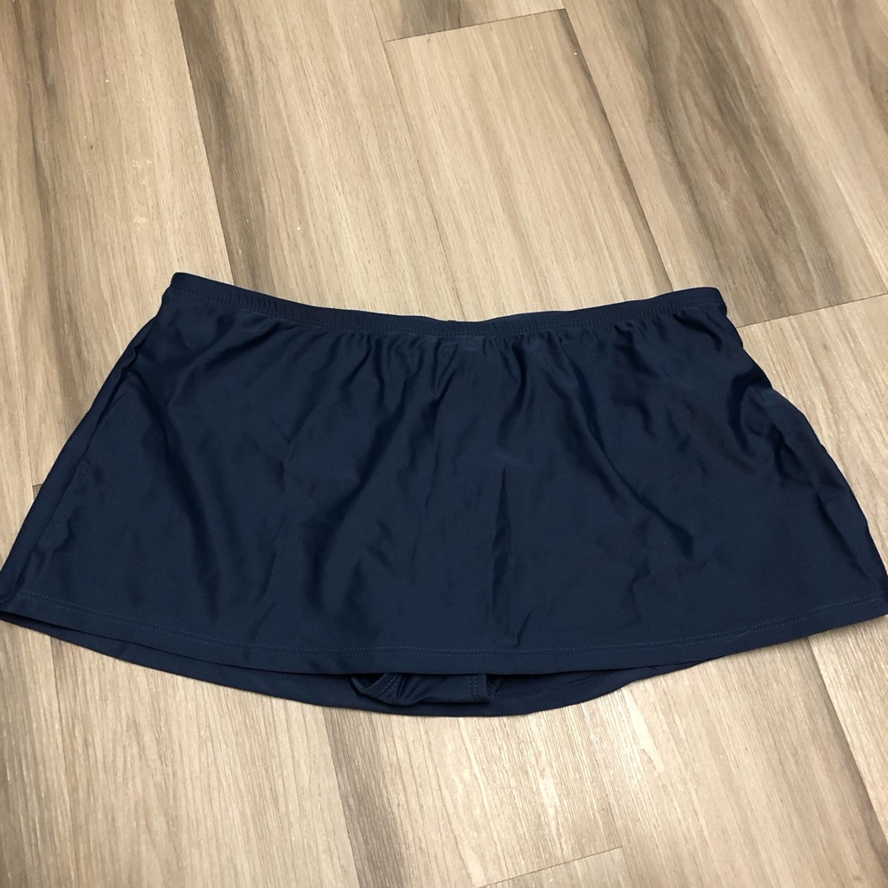 Ellen Tracy Dark Navy Swim Skirt Cover-Up